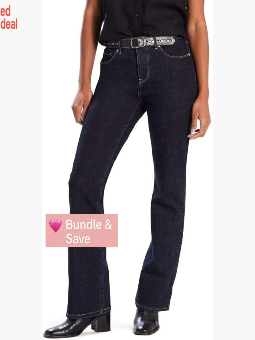 Classic Bootcut Jeans Mid Rise Stretch Plus Size Denim